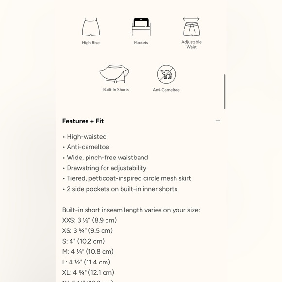 XL popflex Pirouette Skort black built in shorts silky mesh tiered skirt pockets - Picture 15 of 16